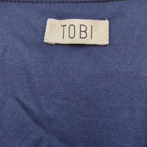 Navy Blue TOBI Dress Large Empire Waist - Picture 2 of 4